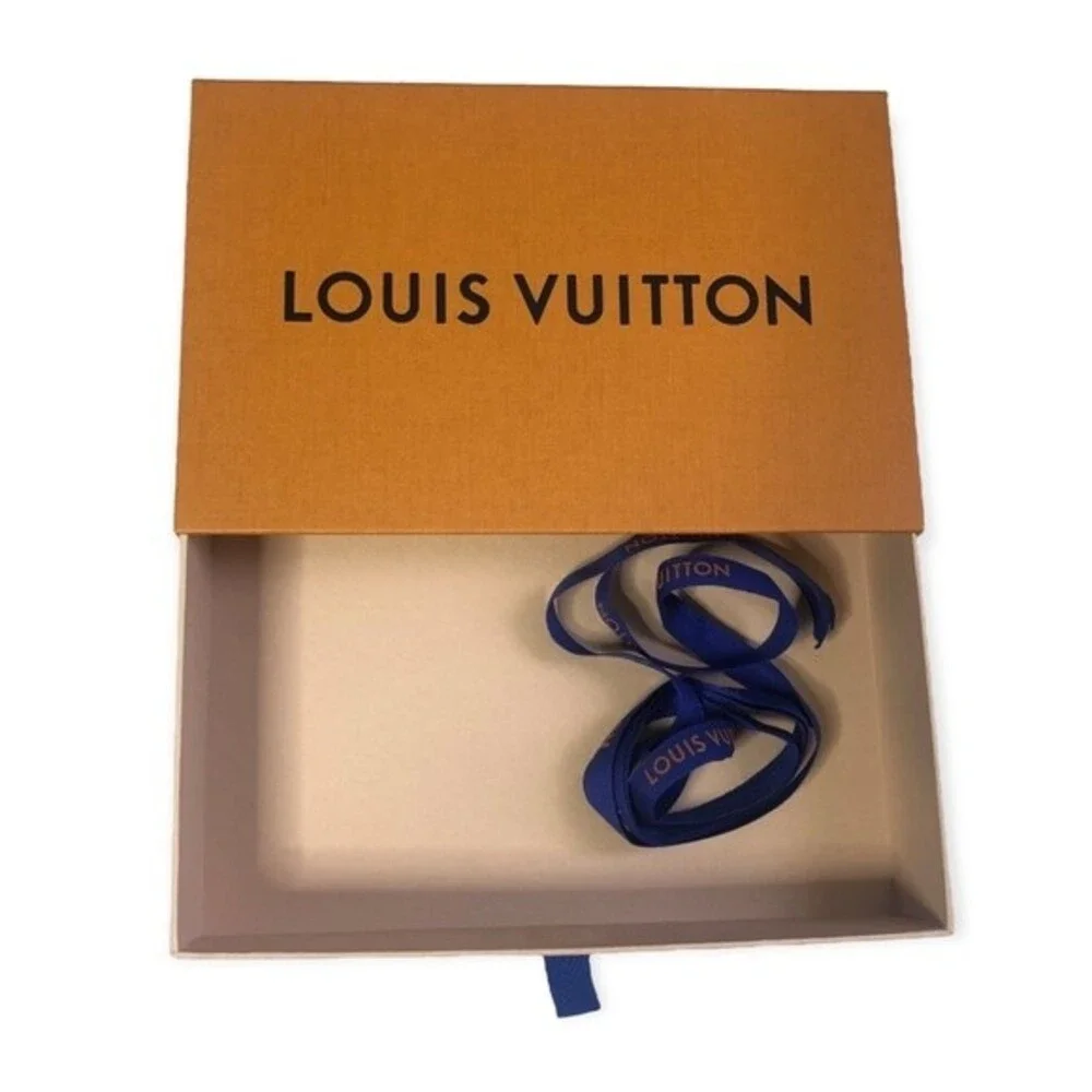Louis Vuitton Authentic Slide Open Small Empty Gift Box with Ribbon